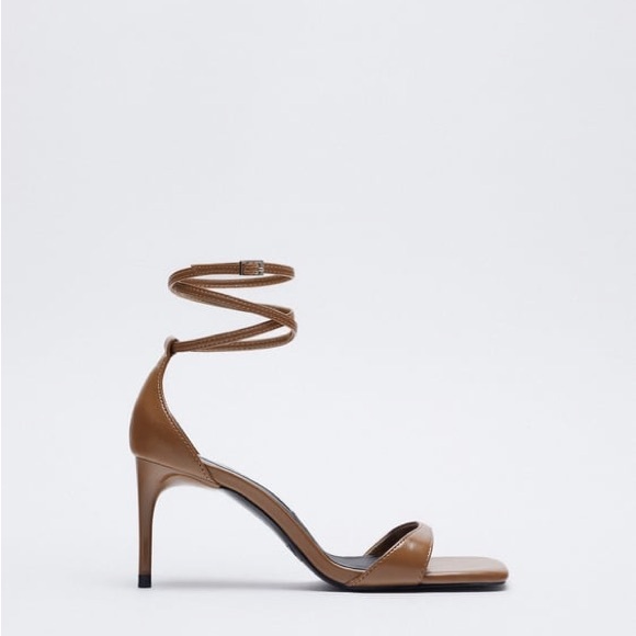 Zara Brown Tie Up Sandals - Picture 1 of 3